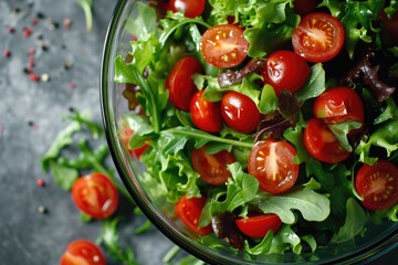 Fresh and colorful, this vegan garden salad is bursting with superfoods like cherry tomatoes, leafy...