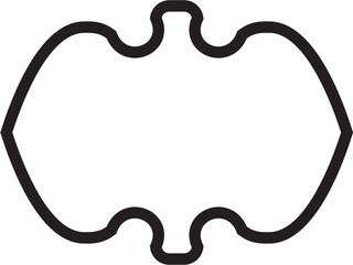 Islamic Frame Design Bold Line Black Stroke silhouettes Design pictogram symbol visual illustration