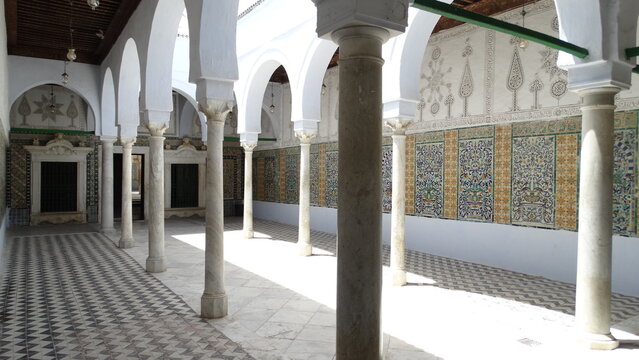 The Habib Bourguiba mausoleum, monumental grave in Monastir, temple, tomb, place of worship, Tunisia, Africa,