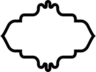 Islamic Frame Design Bold Line Black Stroke silhouettes Design pictogram symbol visual illustration