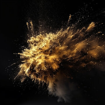 Nuage de paillettes dor&eacute;es