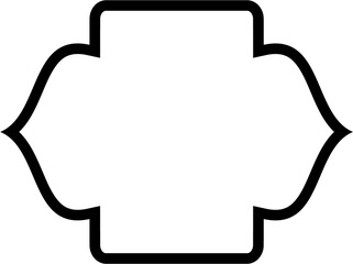 Islamic Frame Design Bold Line Black Stroke silhouettes Design pictogram symbol visual illustration