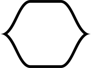 Obraz premium Islamic Frame Design Bold Line Black Stroke silhouettes Design pictogram symbol visual illustration
