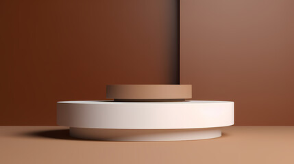3D rendering minimalist background product booth, podium, stage, product commercial photography background, cosmetics booth