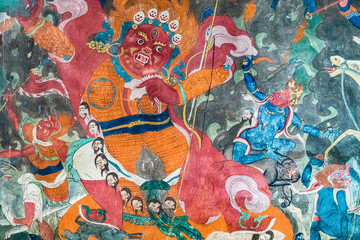 Hayagriva Dharmapala. Tiksi Monatery Frescoes