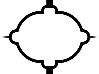 Islamic Frame Design Bold Line Black Stroke silhouettes Design pictogram symbol visual illustration