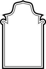 Islamic Arch Design double lines Outline Linear Black Stroke silhouettes Design pictogram symbol visual illustration