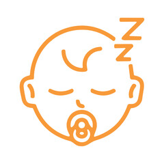 outline baby icon vector