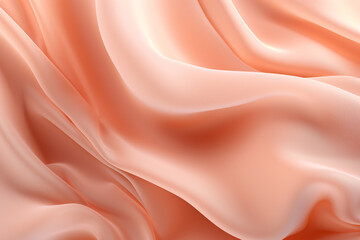 Fototapeta premium Abstract Peach Fuzz Silk Fabric Flowing Texture Design