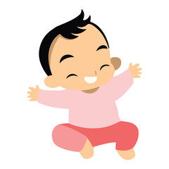 baby flat vector 