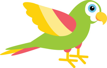 cute cartoon bird vector