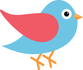 cute cartoon bird vector