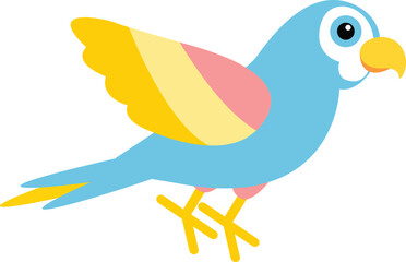 cute cartoon bird vector