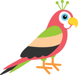 cute cartoon bird vector