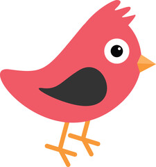 cute cartoon bird vector