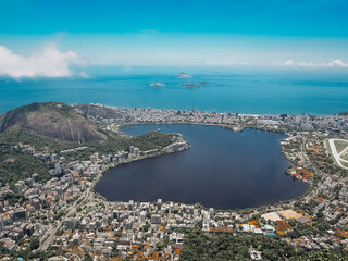 Rio de Janeiro, Spectacular View from the top of Christ the Redeemer statue 
