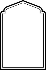 Islamic Arch Design double lines Outline Linear Black Stroke silhouettes Design pictogram symbol visual illustration
