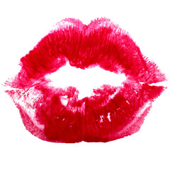 Different shapes of female sexy red lips. Sexy lips makeup, kiss mouth. Female mouth. Print of lips kiss vector background.