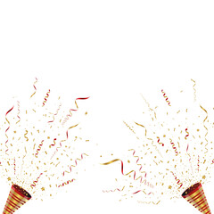 Obraz premium festive party with gold confetti background