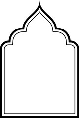 Islamic Arch Design double lines Outline Linear Black Stroke silhouettes Design pictogram symbol visual illustration