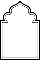 Islamic Arch Design double lines Outline Linear Black Stroke silhouettes Design pictogram symbol visual illustration