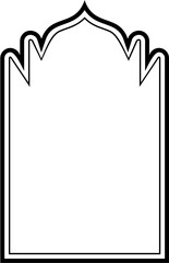 Islamic Arch Design double lines Outline Linear Black Stroke silhouettes Design pictogram symbol visual illustration