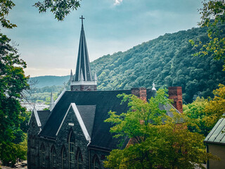St. Peter's Roman Catholic Church in Harpers Ferry, West Virginia. The church commands a sweeping...