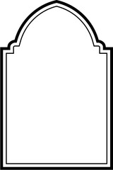 Islamic Arch Design double lines Outline Linear Black Stroke silhouettes Design pictogram symbol visual illustration