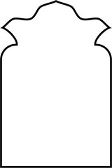 Islamic Arch Design Thin Line Black stroke silhouettes Design pictogram symbol visual illustration