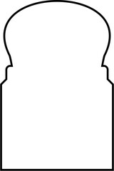 Islamic Arch Design Thin Line Black stroke silhouettes Design pictogram symbol visual illustration