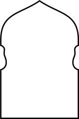 Islamic Arch Design Thin Line Black stroke silhouettes Design pictogram symbol visual illustration