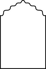 Islamic Arch Design Thin Line Black stroke silhouettes Design pictogram symbol visual illustration