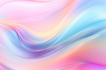 Fototapeta premium Abstract iridescent holographic background of pastel colors