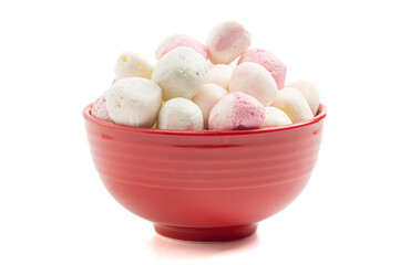 Freeze Dried Fruit Flavored Candy Isolated on a White Background