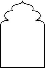 Islamic Arch Design Thin Line Black stroke silhouettes Design pictogram symbol visual illustration