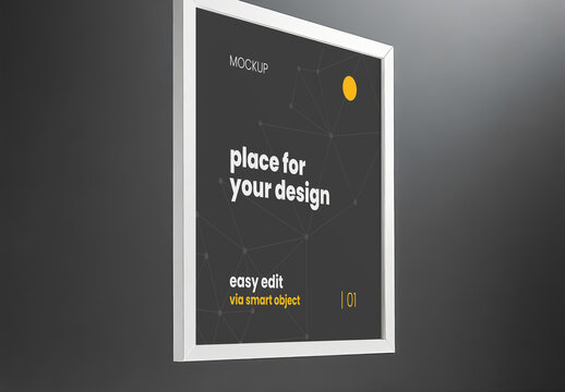 3d Art Vertical Poster Mockup 34