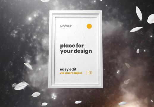3d Art Vertical Poster Mockup 35