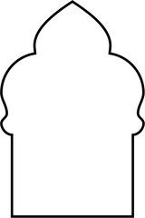Islamic Arch Design Thin Line Black stroke silhouettes Design pictogram symbol visual illustration