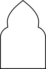 Islamic Arch Design Thin Line Black stroke silhouettes Design pictogram symbol visual illustration