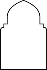 Islamic Arch Design Thin Line Black stroke silhouettes Design pictogram symbol visual illustration