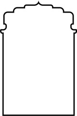 Islamic Arch Design Thin Line Black stroke silhouettes Design pictogram symbol visual illustration