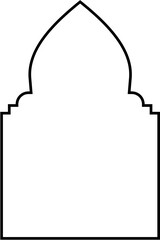 Islamic Arch Design Thin Line Black stroke silhouettes Design pictogram symbol visual illustration