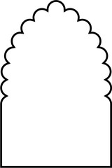 Islamic Arch Design Thin Line Black stroke silhouettes Design pictogram symbol visual illustration