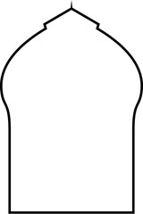 Islamic Arch Design Thin Line Black stroke silhouettes Design pictogram symbol visual illustration