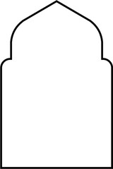 Islamic Arch Design Thin Line Black stroke silhouettes Design pictogram symbol visual illustration