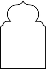 Islamic Arch Design Thin Line Black stroke silhouettes Design pictogram symbol visual illustration