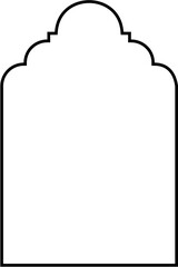 Islamic Arch Design Thin Line Black stroke silhouettes Design pictogram symbol visual illustration