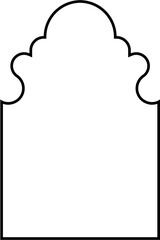 Islamic Arch Design Thin Line Black stroke silhouettes Design pictogram symbol visual illustration