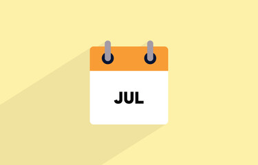 Calendar July Design Vector illustration