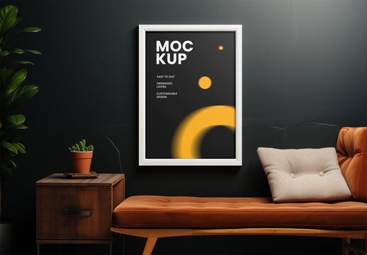 Frame Poster Mockup Generated with AI